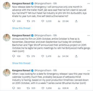 Kangana Tweets