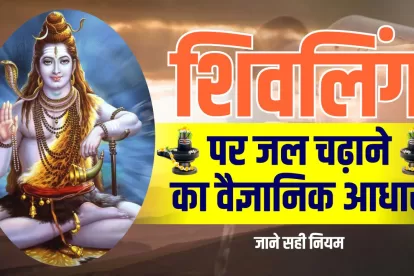 Offering water on Shivling