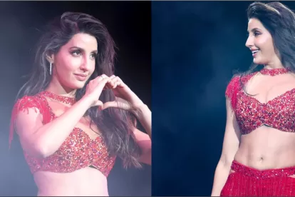 Nora Fatehi in Red