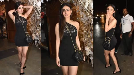 Mouni Roy in black