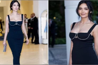 Esha gupta black dress