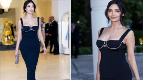 Esha gupta black dress
