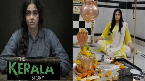 Adah Sharma in Temple