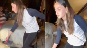 Alia Bhatt holding Sandal