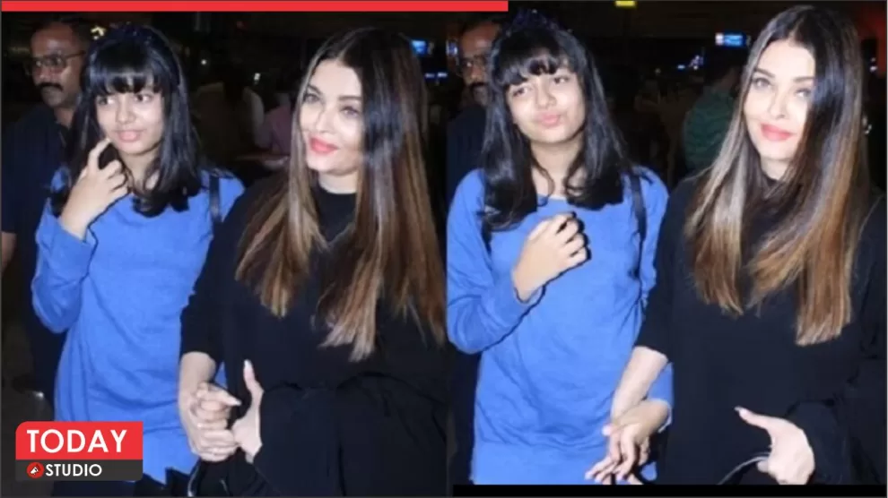 Aishwarya and Aradhya Bachhan Airport Pics