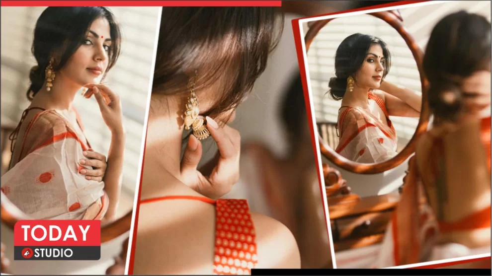 Rhea Chakraborty Saree Look