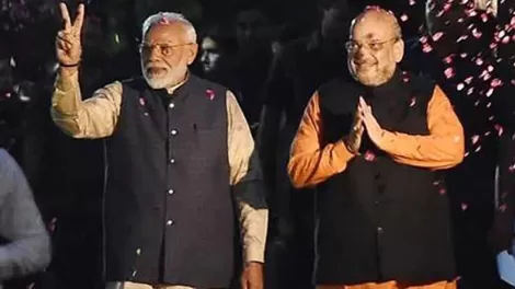 Celebration in BJP Headquarters